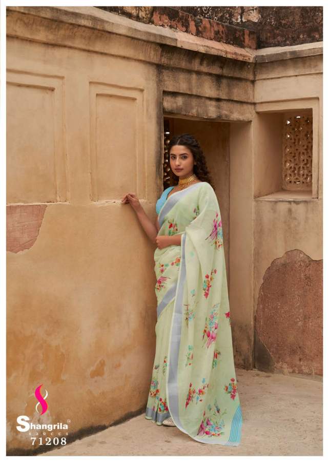 Shangrila Raaga Linen 7 Latest Fancy Party Wear Linen Designer Saree Collection